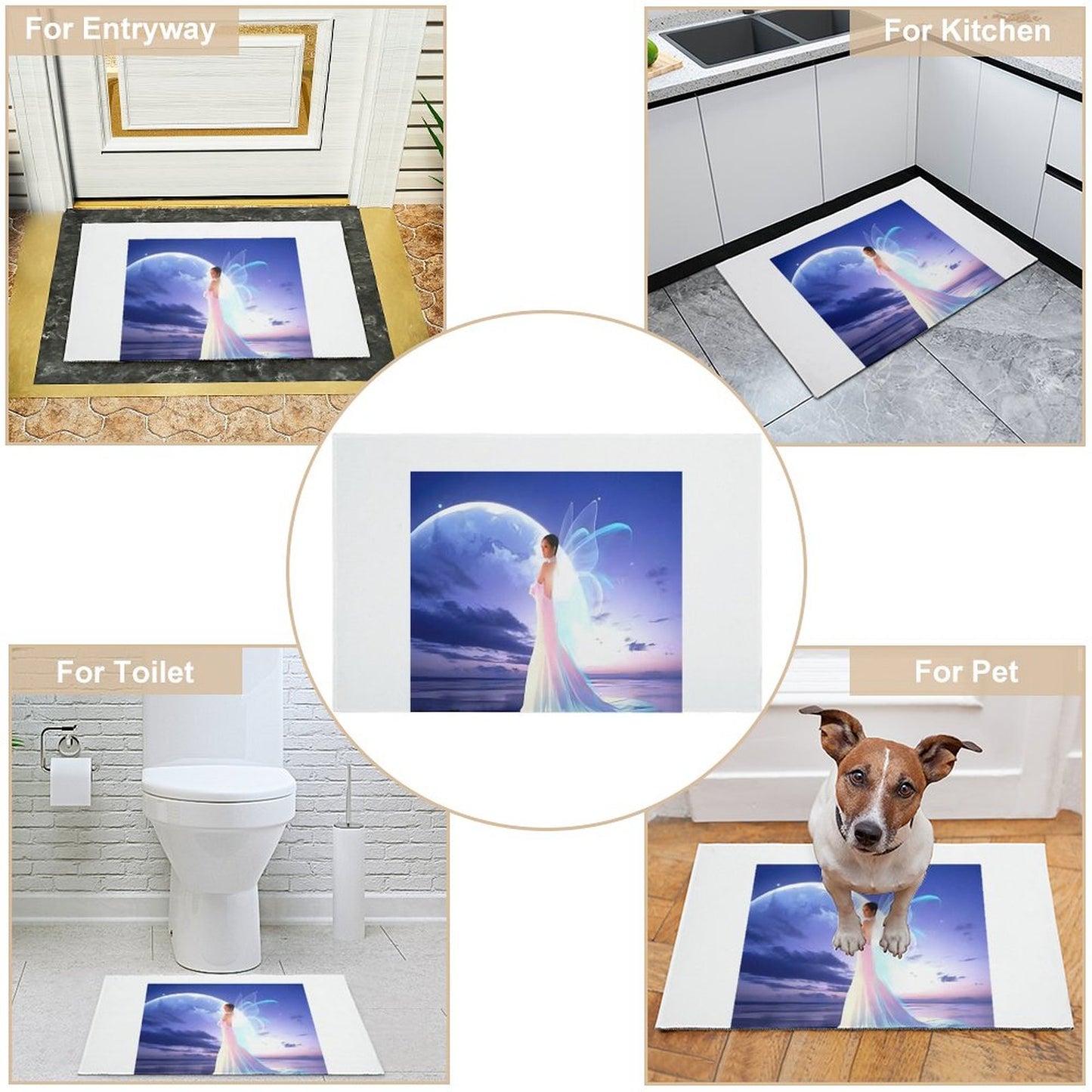 Crystal Velvet Bedroom Floor Mat
