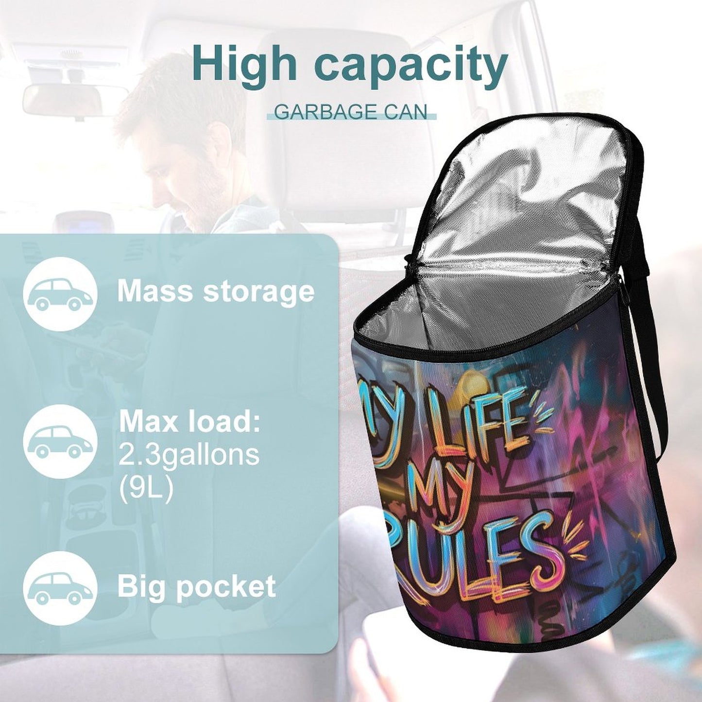 Collapsible Car Trash Bin