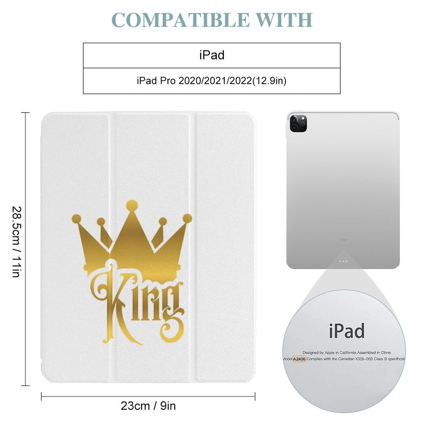 Folding iPad Case for Full Protection 12.9" iPad