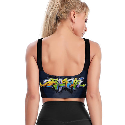 COLORFUL GRAFFITI Sports Bra