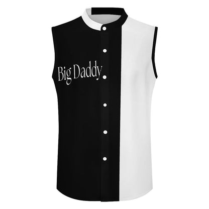 Men's Sleeveless Button Up Shirt-BIG DADDY****S-4XL
