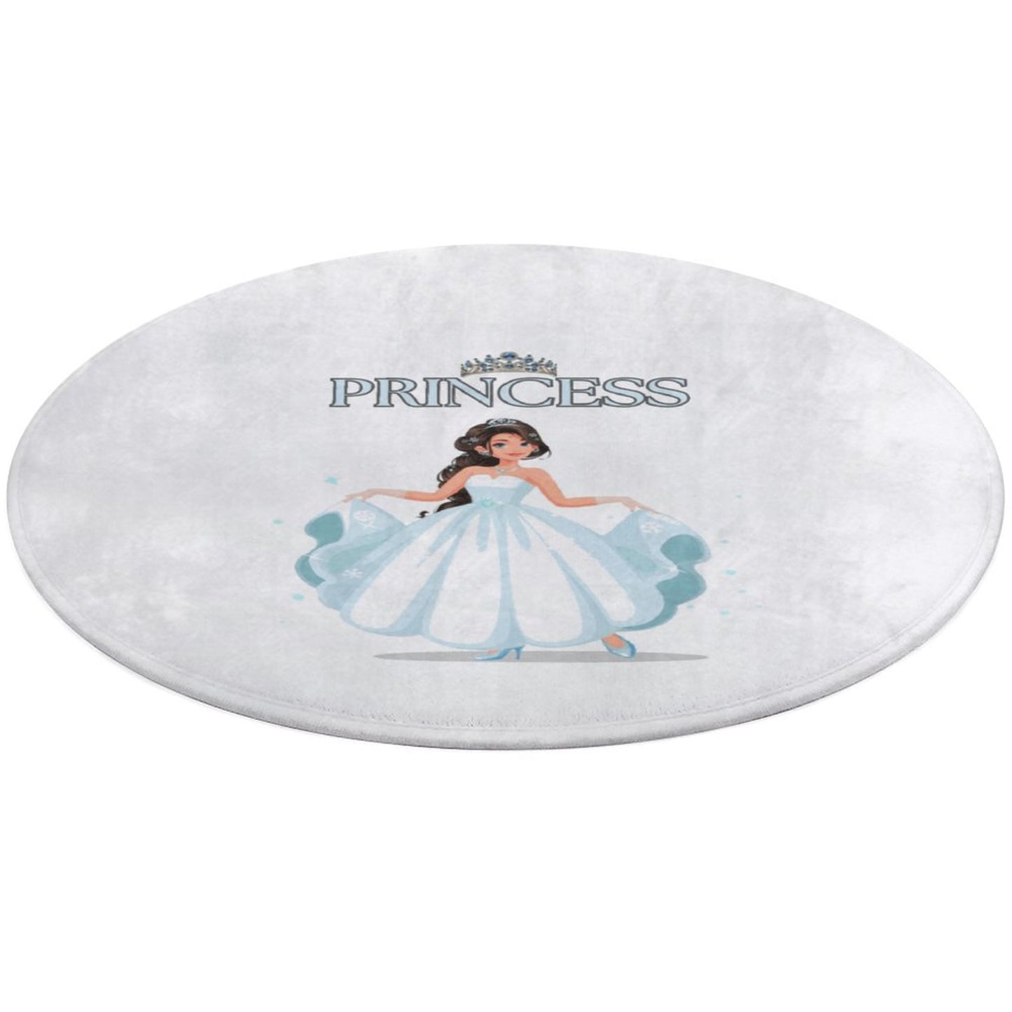 Round Coral Velvet Warm Floor Mat