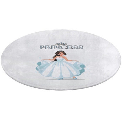 Round Coral Velvet Warm Floor Mat