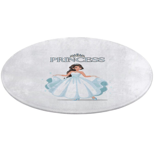 Round Coral Velvet Warm Floor Mat
