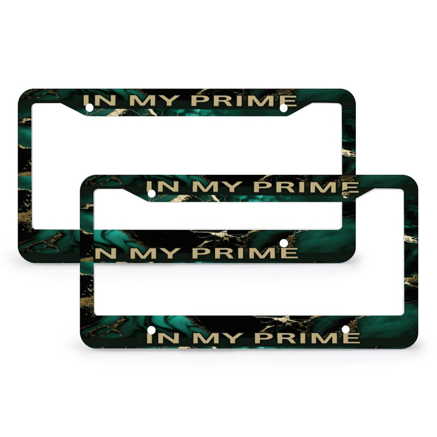 License Plate Frames with 4 Round Holes (1 Pair)