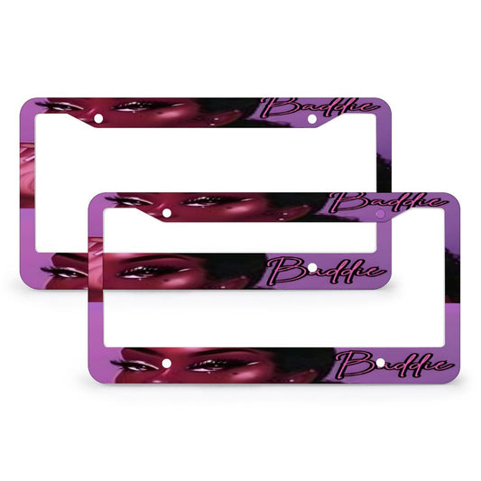 License Plate Frames with 4 Round Holes (1 Pair)
