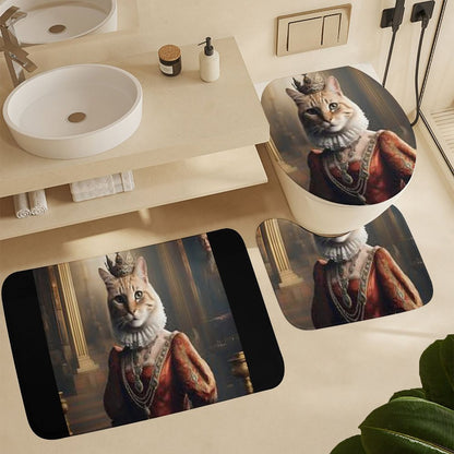 Shower Curtain Set with 3 Rugs
