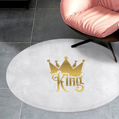 Round Coral Velvet Warm Floor Mat
