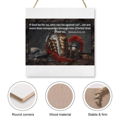 Square Wood Wall Decor Hanging Sign-12"x12"/30x30cm