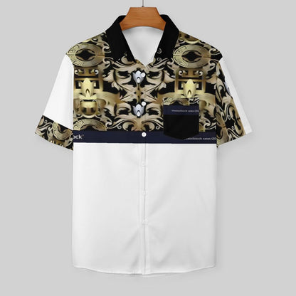 Men's Short Sleeve Father's Day Shirt with Pocket B339 (XS-7XL)