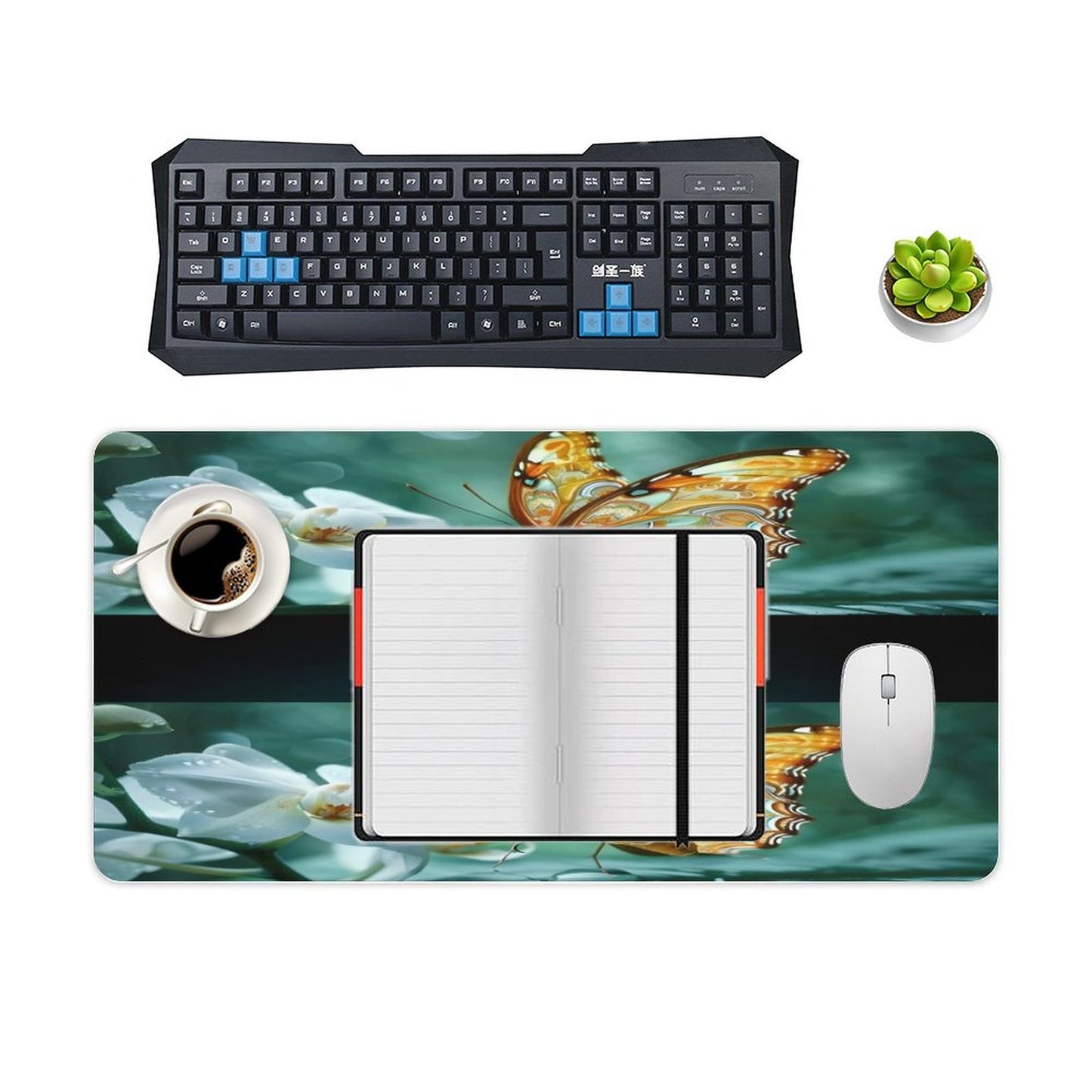 Large Desk Pad Protector without Stitched Edges-12''×24''/ 30x60cm-YOU ARE ENOUGH