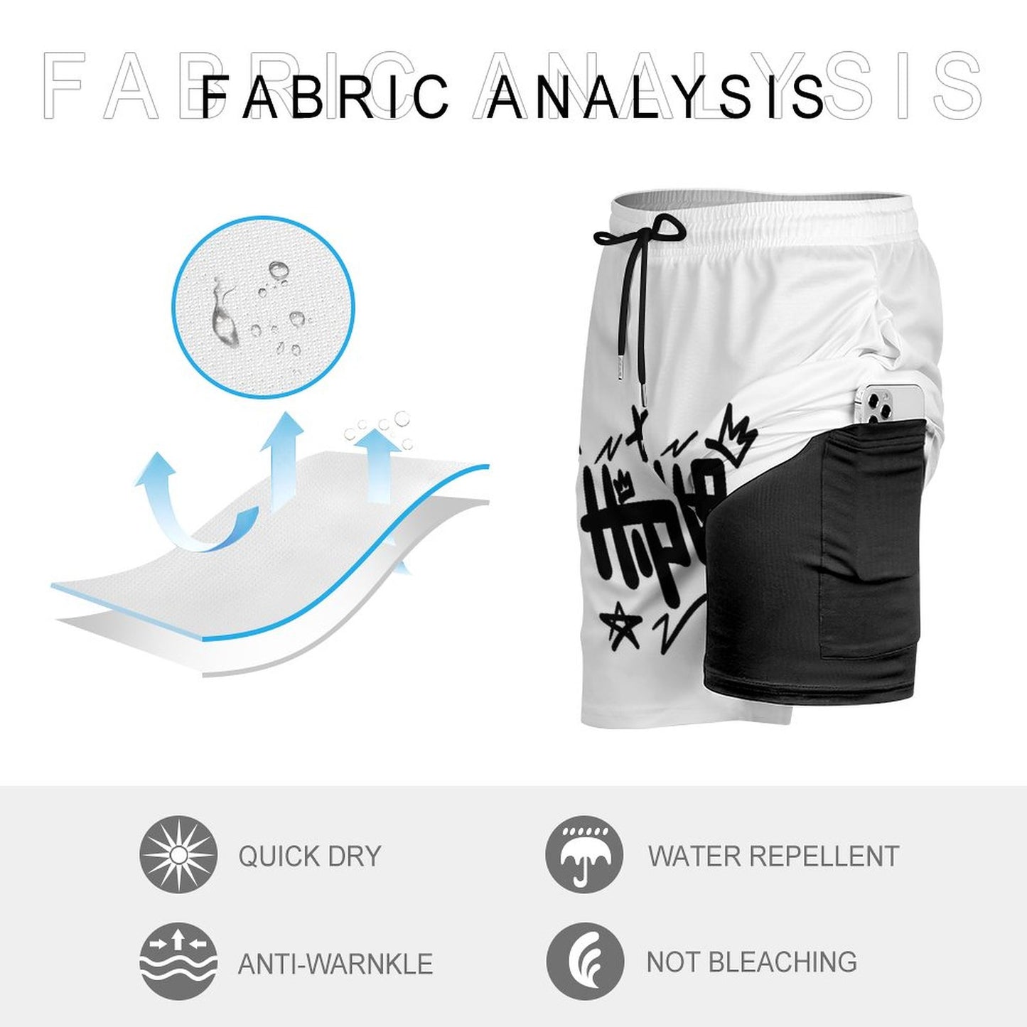 Men's Beach Shorts with 4 Pockets
