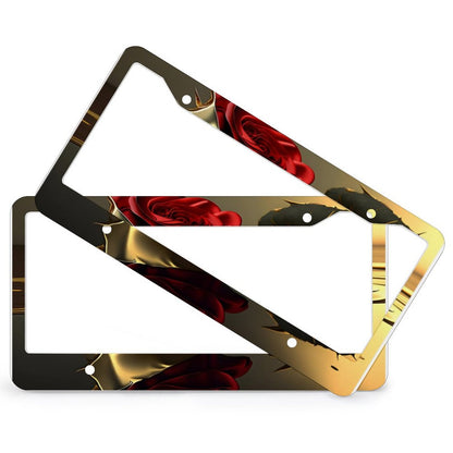 License Plate Frames with 4 Round Holes (1 Pair)