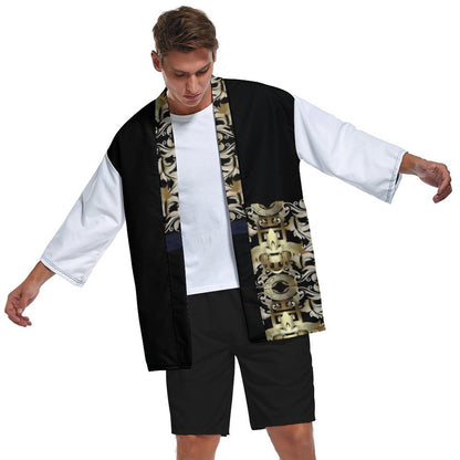 Drop Shoulder Male Kimono Cardigan(All-Over Printing)