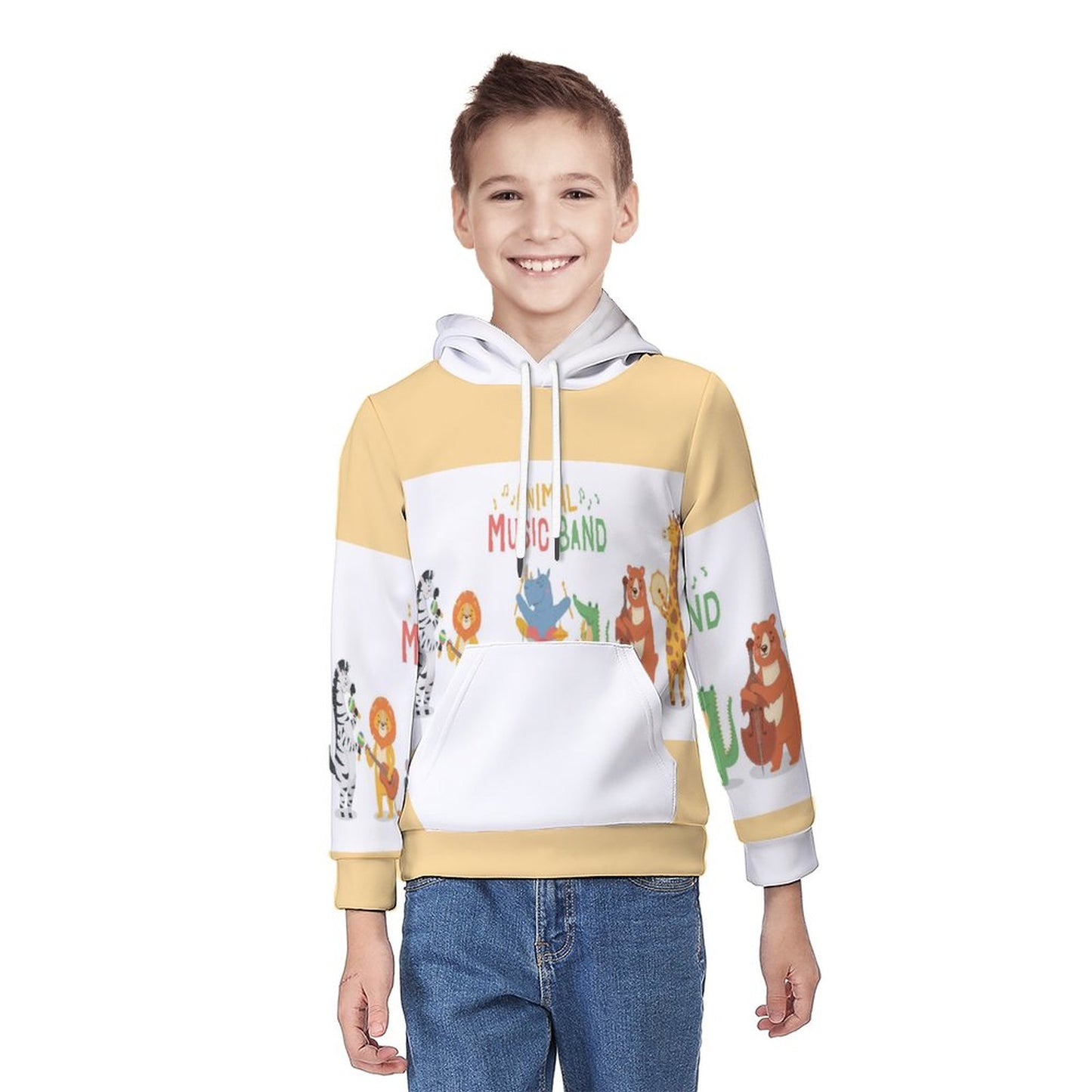 160gsm Children's Lightweight Pullover Hoodie A38H (All-Over Printing)
