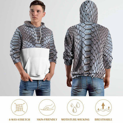 230gsm Men's Cool Hoodie with Double-layer Cap (All-Over Printing)