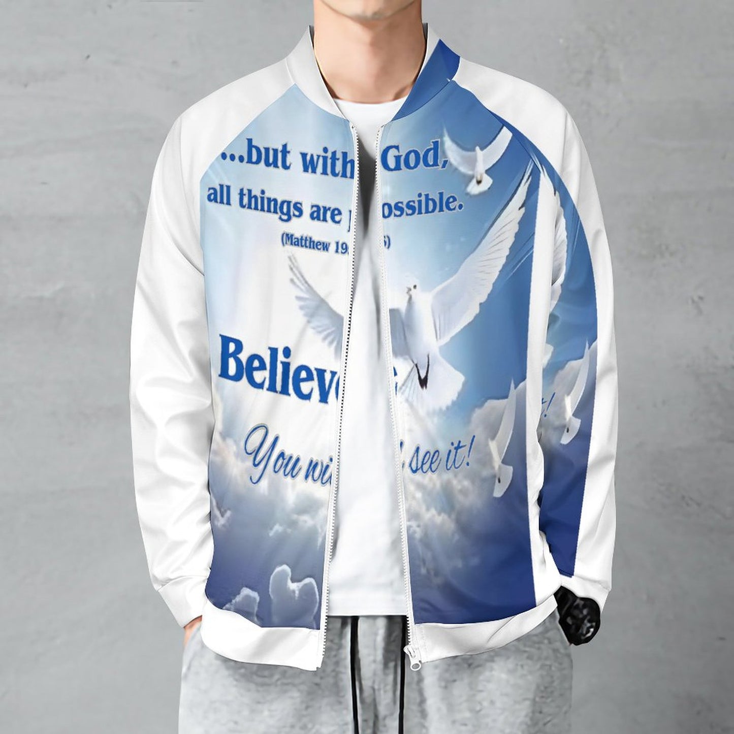 Raglan Zip-up Shirt(All-Over Printing)