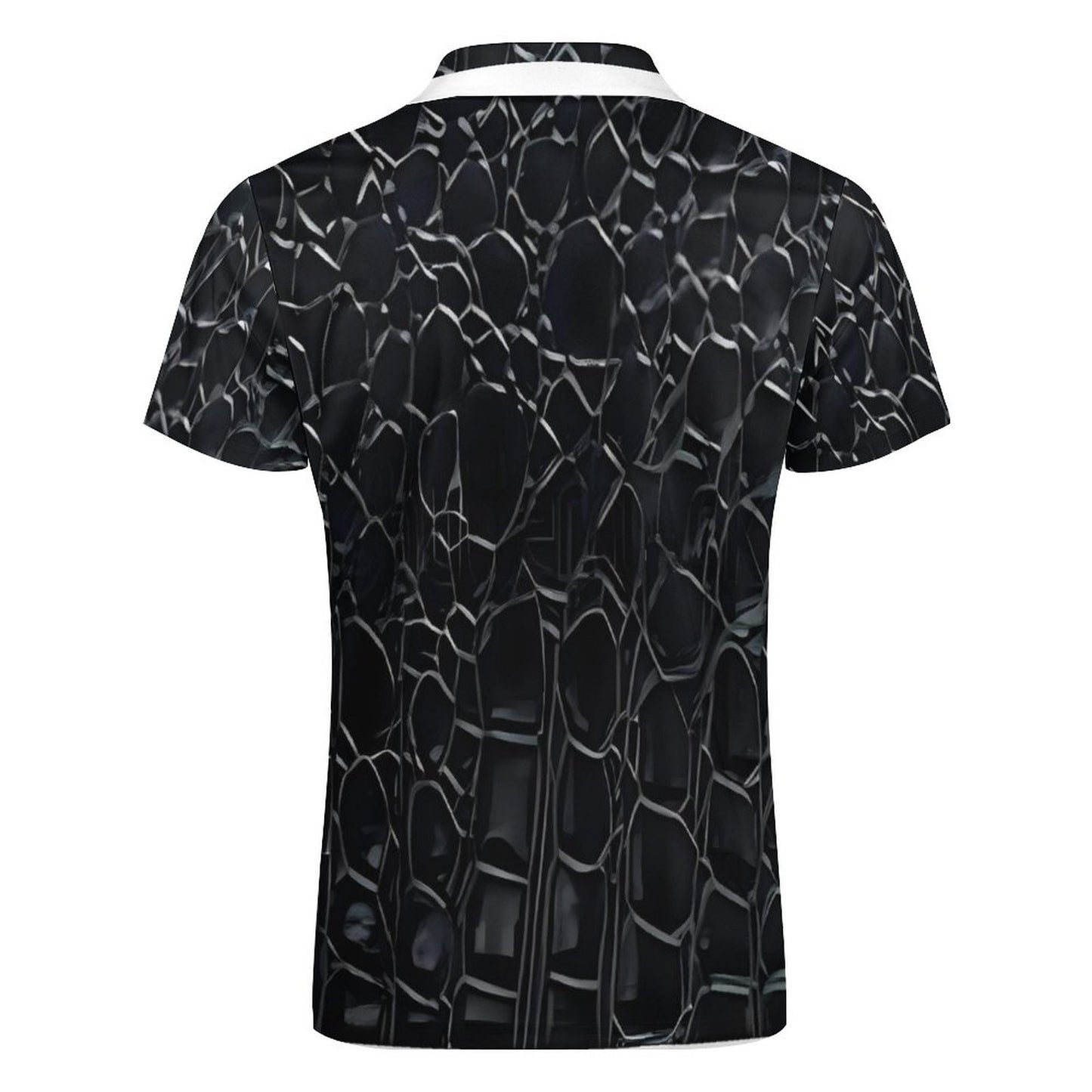 Men's Short Sleeve POLO Shirt with Zipper B470 (All-Over Printing)