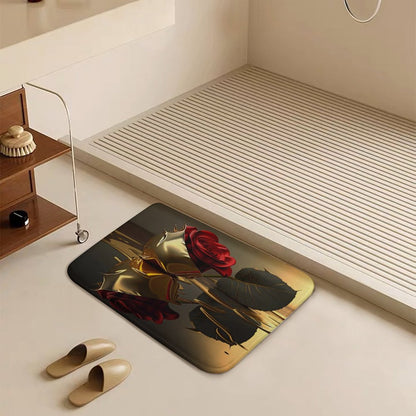 ROSE IN GOLD Coral Velvet Rug-15.7"x23.6"/ 40x60cm