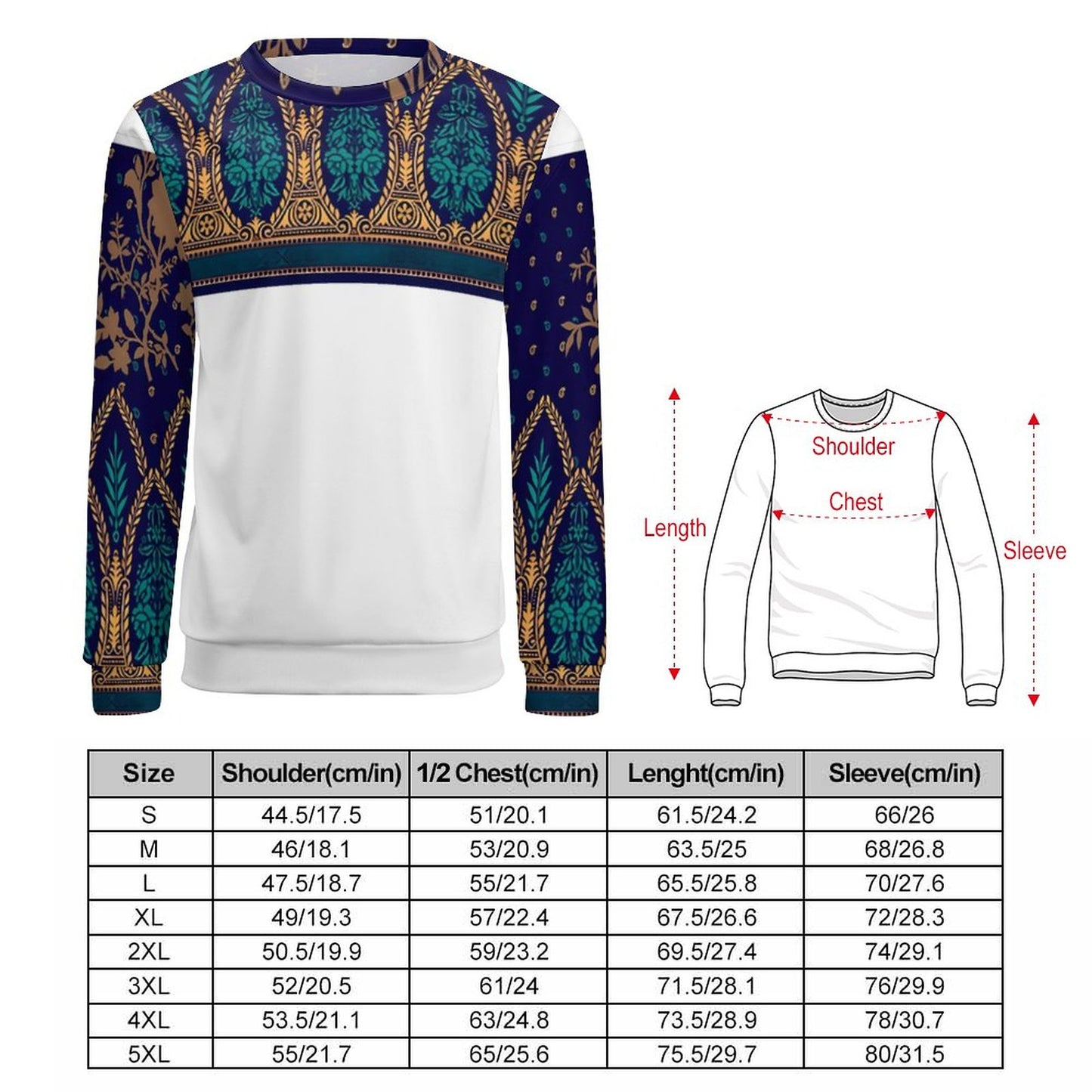 250gsm Round Neck Men's Sweatshirt 4T35 (All-Over Printing)