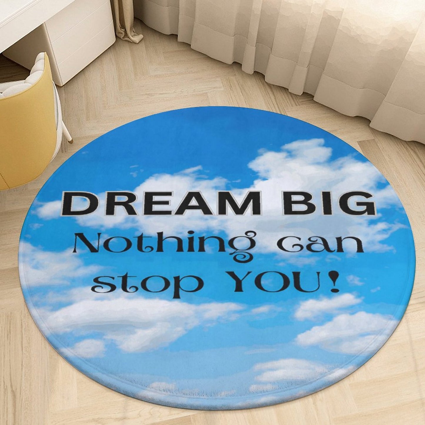 Round Coral Velvet Warm Floor Mat
