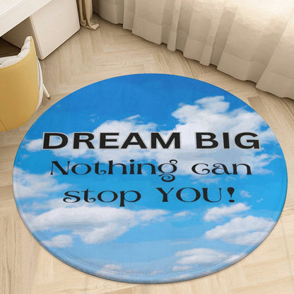 Round Coral Velvet Warm Floor Mat