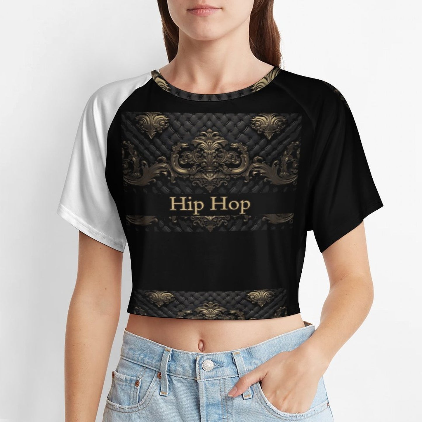 Short Sleeve Navel Shirt Baby Tee NT29 (All-Over Printing)
