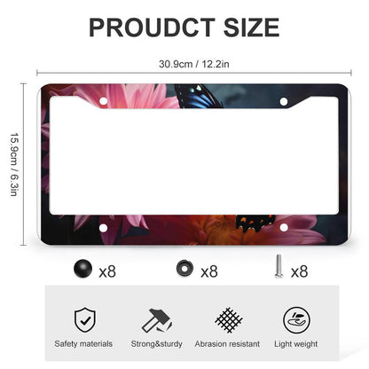 License Plate Frames with 4 Round Holes (1 Pair)