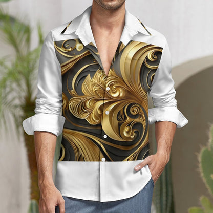 Men's Long Sleeve Shirt with Pocket(All-Over Printing)