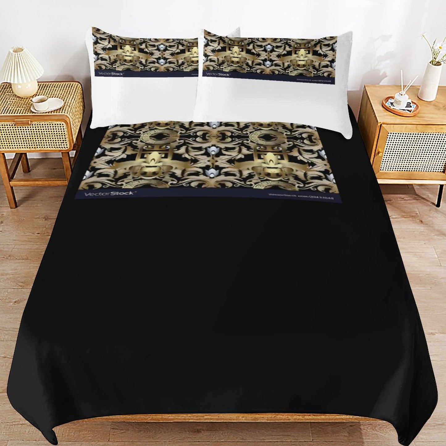 3-Piece Bedding Set-86"×70"/ 218×177cm (Dual-sidede Printing)