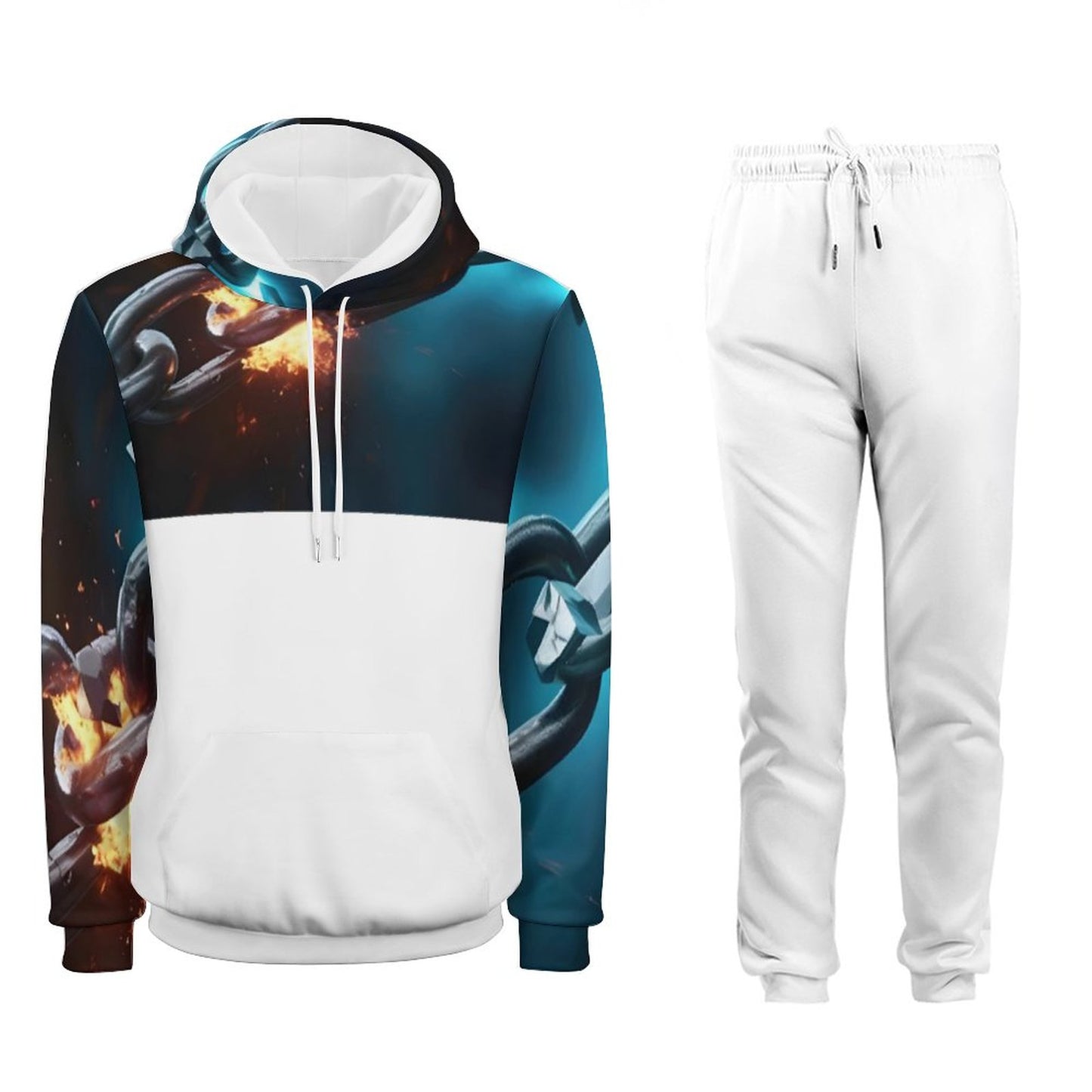 250gsm Imitation Cotton Hoodie & Joggers Set 4T03 (All-Over Printing)