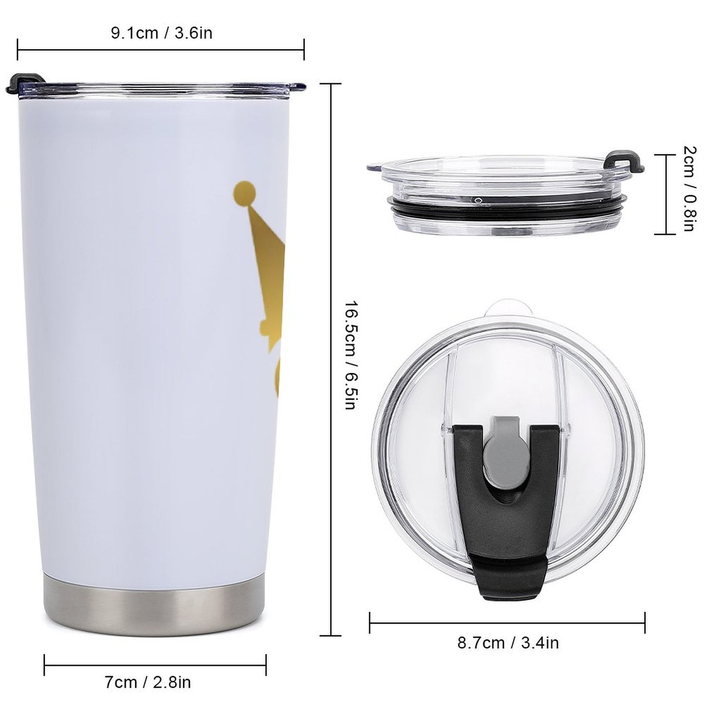 Car Travel Coffee Mug with Lid (All-Over Printing)