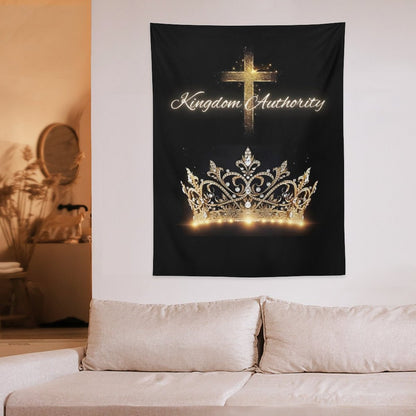 Wall Art with Vertical Tapestry