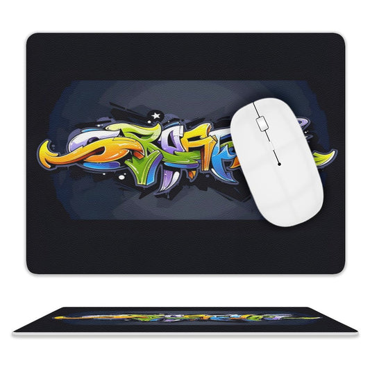 COLORFUL GRAFFITI PU Leather Mouse Pad