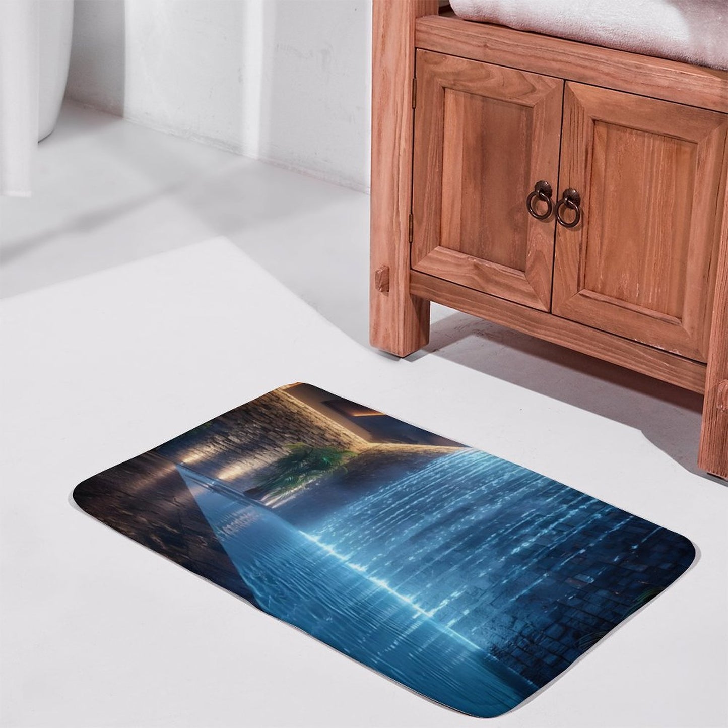 WALL WATERFALL Coral Velvet Rug-15.7"x23.6"/ 40x60cm