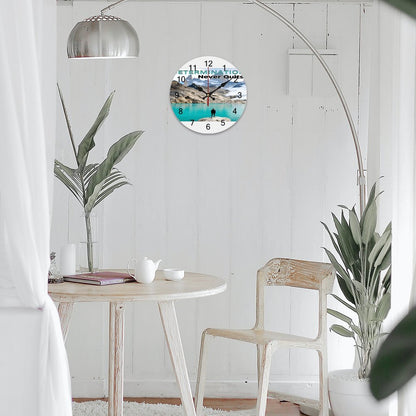 Concise Silent Wooden Wall Clock-9.84"x9.84"/ 25x25cm