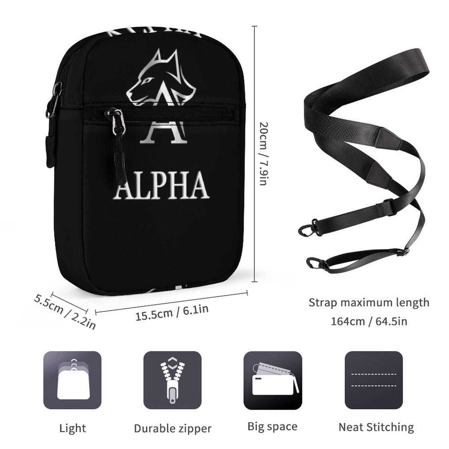 Small Messenger Bag Q026 (All-Over Printing)