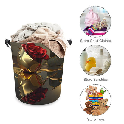 ROSE IN GOLD Collapsible Laundry Basket