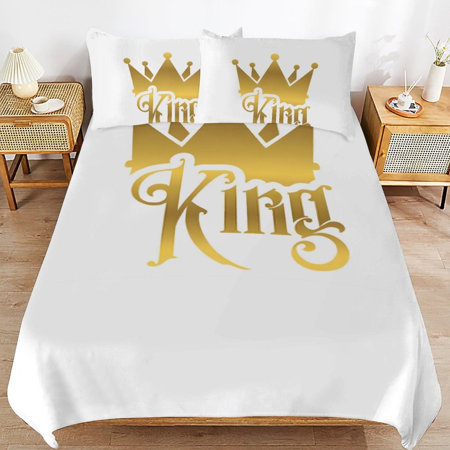 3-Piece Bedding Set-86"×70"/ 218×177cm (Dual-sidede Printing)