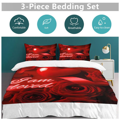 3-Piece Bedding Set-90"x90"/ 229x229cm (Dual-sided Printing)