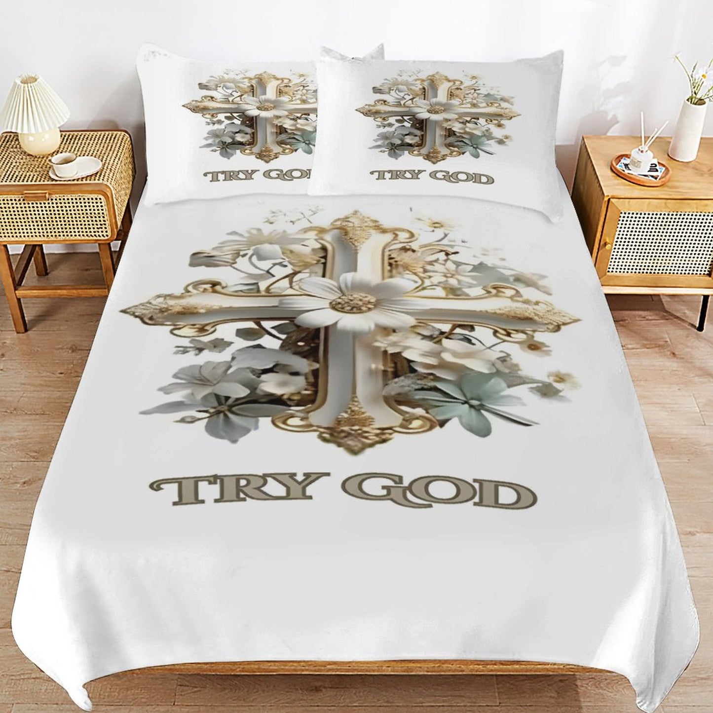 KING/CALIFORNIA KING 3-Piece Bedding Set-102"x90"/ 259x229cm (Dual-sided Printing)-