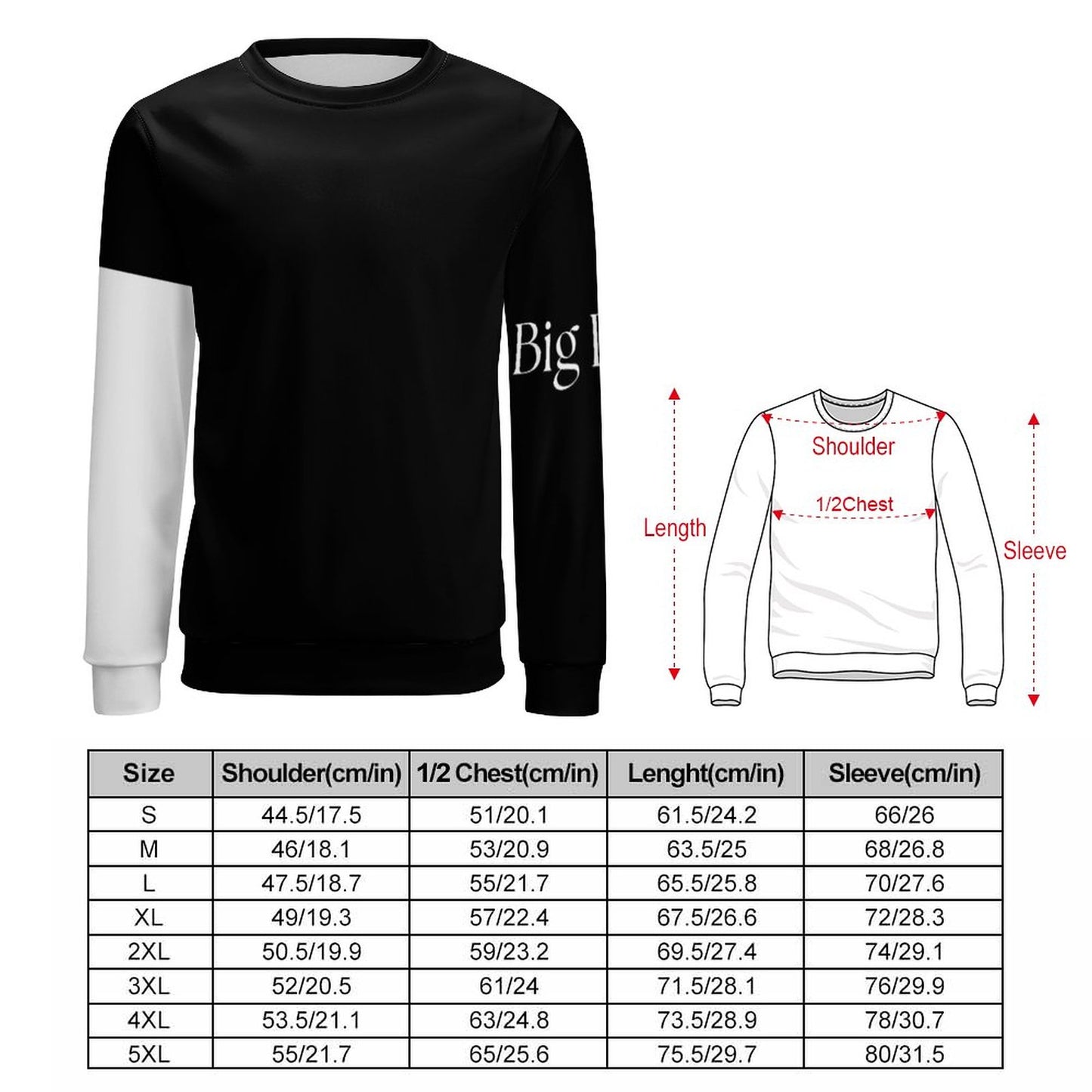 250gsm Round Neck Men's Sweatshirt 4T35 (All-Over Printing)