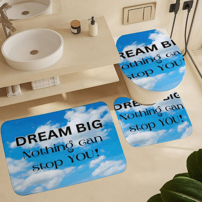 Coral Velvet Restroom Rug Set of 3-15.7"x23.6"/ 40x60cm