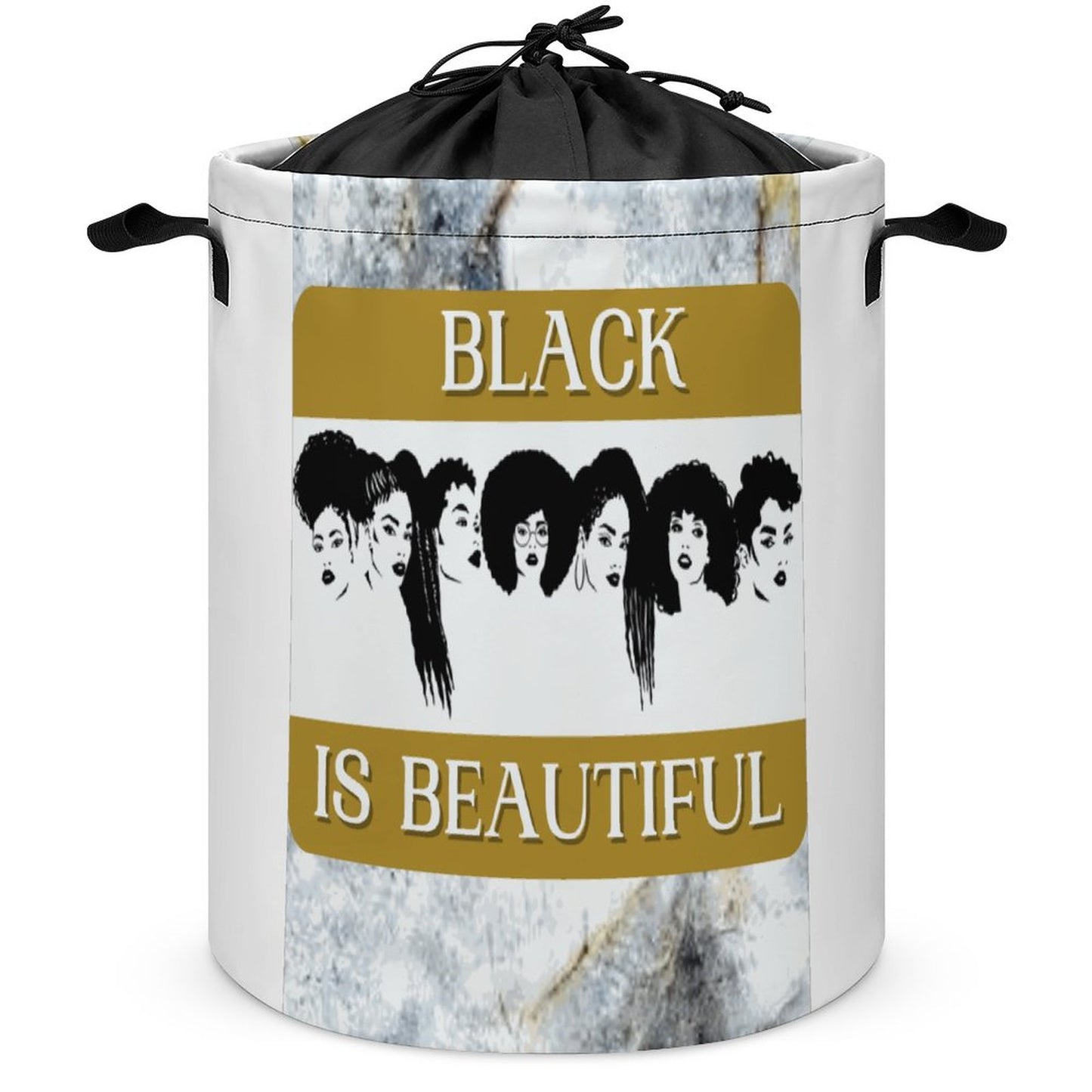 Drawstring collapsible Laundry Basket