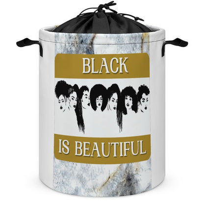 Drawstring collapsible Laundry Basket