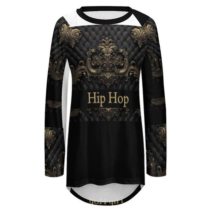 Custom Women's Long Sleeve U-Neck T-Shirts (All-Over Printing)
