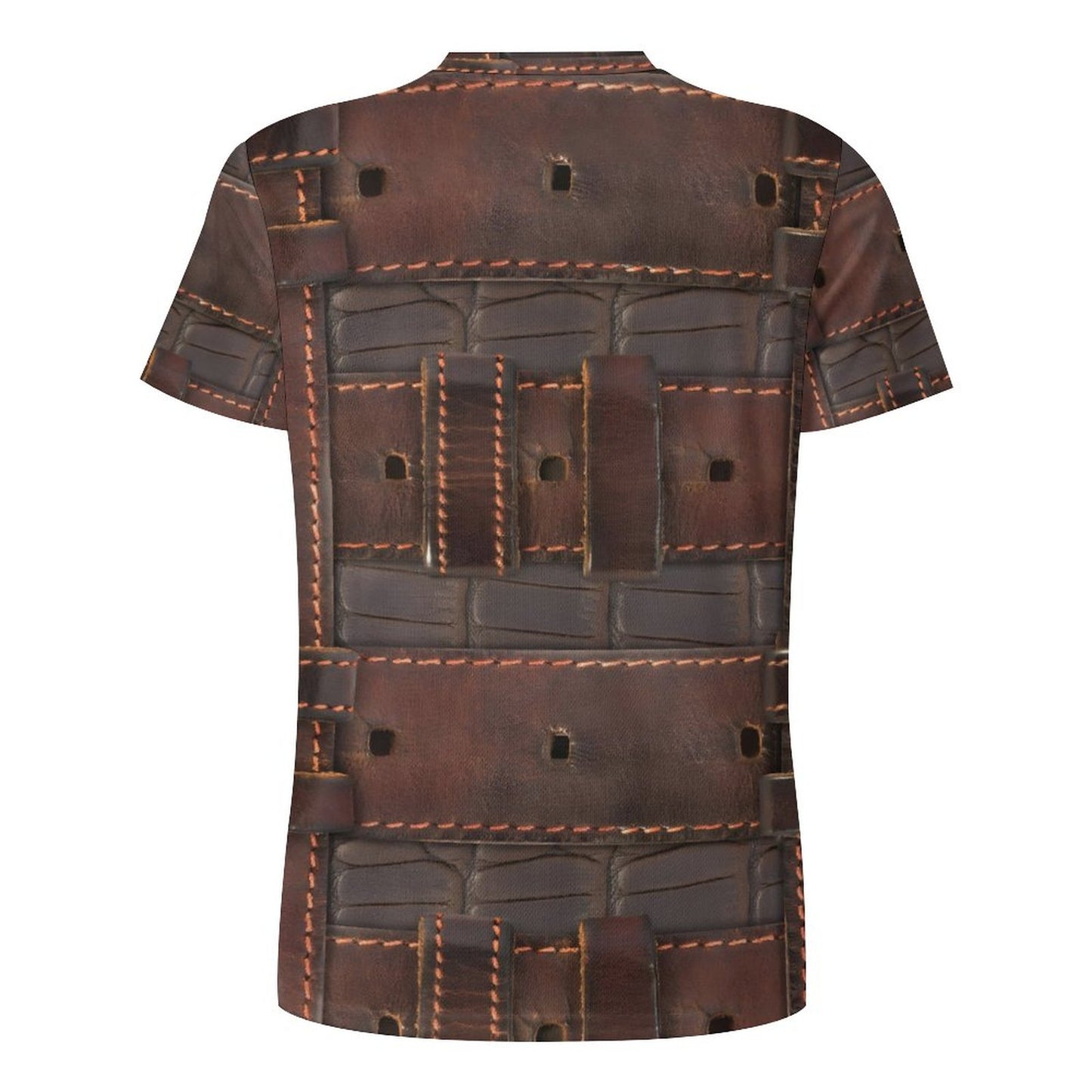 RUGGED LEATHER BUCKLE Print Short Sleeve-*XS-6XL