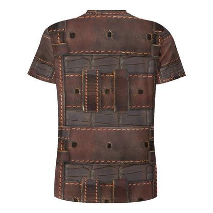 RUGGED LEATHER BUCKLE Print Short Sleeve-*XS-6XL