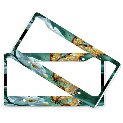 License Plate Frames with 4 Round Holes (1 Pair)