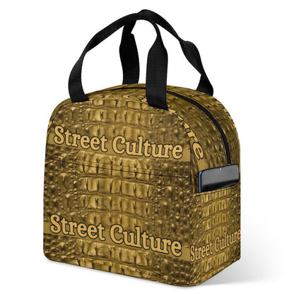 STREET CULTURE Alligator Large Insulated Lunch Tote Bag for Adults (waterproof/leakproof)